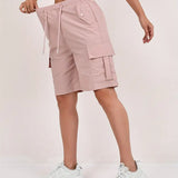High Waist Cargo Shorts