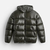 Men's Water-Repellent Quilted Hooded Puffer Jacket
