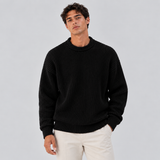 Men's Oversized Chunky Ribbed Knit Crew Neck Pullover