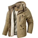 Water-Repellent Fur-Lined Winter Jacket with Pockets