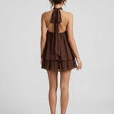 Tiered Halter Mini Dress