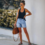 High Waist Denim Shorts