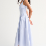 Polka Dot Sleeveless Midi Dress