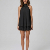 Tiered Halter Mini Dress