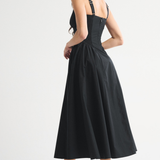 Polka Dot Sleeveless Midi Dress