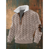 Men's Fleece Sweater with Lined High Collar