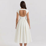 Women's Sleeveless Fit and Flare Midi Dress