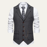 Men's Classic Tweed Waistcoat for Layering