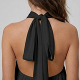 Tiered Halter Mini Dress