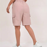 High Waist Cargo Shorts