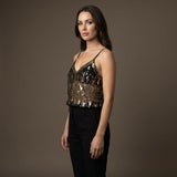 Women's Sequin Mesh Camisole Top