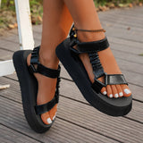 Iridescent Chunky Platform Sandals with Adjustable Straps
