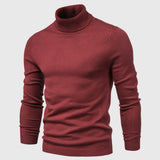 Men's Knitted Turtleneck Slim-Fit Long Sleeve Sweater