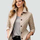 Women's Diamond Quilted Regular Fit Button Jacket