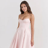 Women's Sweetheart Fit and Flare Midi Dress