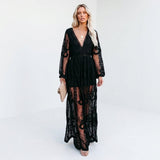 Women's Crochet Lace Maxi Dress