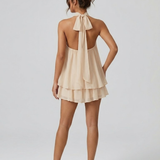 Tiered Halter Mini Dress
