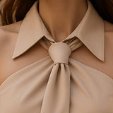 Women's Halter Tie Neck Sleeveless Blouse
