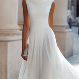 Women's Sleeveless Pleated Flared Midi Dress