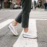 Women's Lace-Up Cushioned Everyday Flat Sneakers