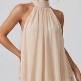 Tiered Halter Mini Dress