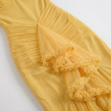 Women's Ruffle Hem Slip Maxi Dress