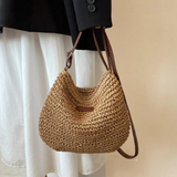 Woven Straw Shoulder Bag