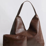 Slouchy V-Cut Hobo Shoulder Bag