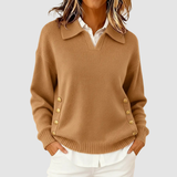 Women's Elegant Brown Autumn Jumper