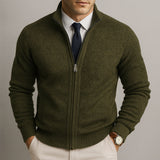 Men's Tailored Merino Wool and Cotton Cardigan