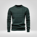 Men's Knitted Slim Fit Cotton Blend Pullover