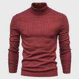 Men's Knitted Turtleneck Slim-Fit Long Sleeve Sweater