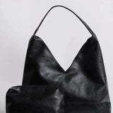 Slouchy V-Cut Hobo Shoulder Bag