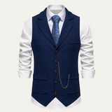 Men's Classic Tweed Waistcoat for Layering