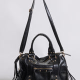Fringe Detail Satchel Shoulder Bag