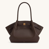 Women's Structured Winged Leather Tote Bag