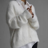 Women's Lightweight White Autumn Cardigan