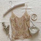 Women's Embellished Lace Sleeveless Top