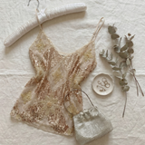 Women's Embellished Lace Sleeveless Top