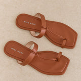 Minimalist Toe Loop Flat Sandals