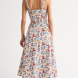 Polka Dot Sleeveless Midi Dress