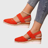 Orthopaedic Platform Sandals with Ventilated Cushioned Sole