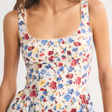 Polka Dot Sleeveless Midi Dress
