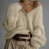 Women's Lightweight White Autumn Cardigan