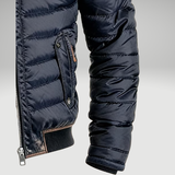 Men's Navy Stand-Collar Jacket with Chest Pockets