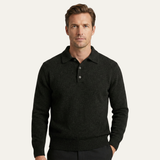 Men's Cashmere Blend Knitted Polo Sweater