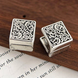 Engraved Sterling Silver Earrings with Hinge Clasp