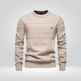 Men's Knitted Slim Fit Cotton Blend Pullover