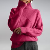 Women's Long-Sleeve Cashmere Turtleneck Knit Sweater
