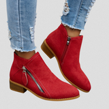 Women's Cushioned Footbed Zip Ankle Boots